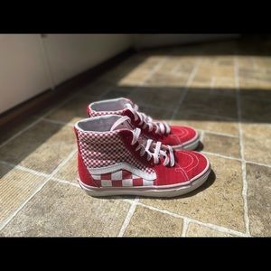 vans checkered high tops♥️